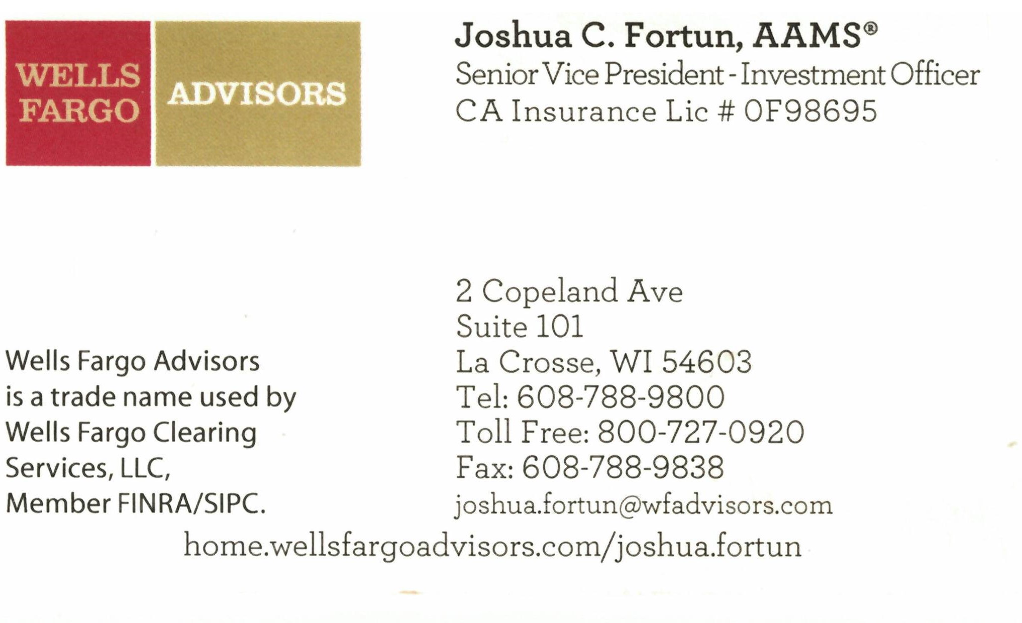 Josh Fortun Business Card